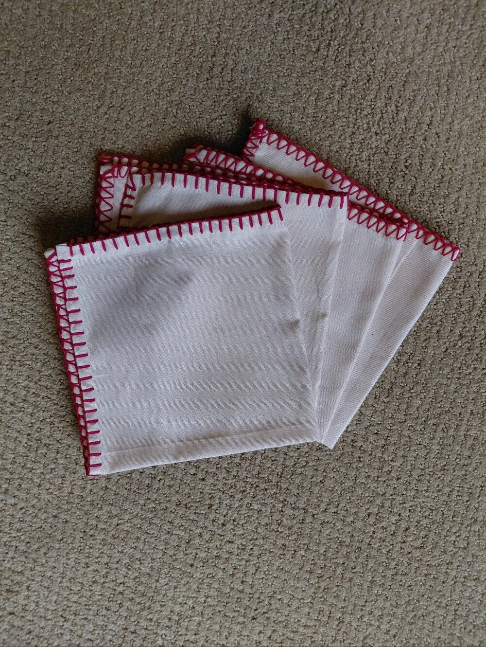 BLANKET STITCHED NAPKINS